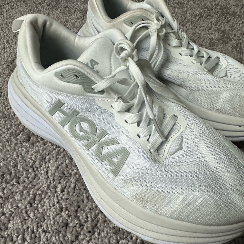 Hoka White Athletic Sneakers